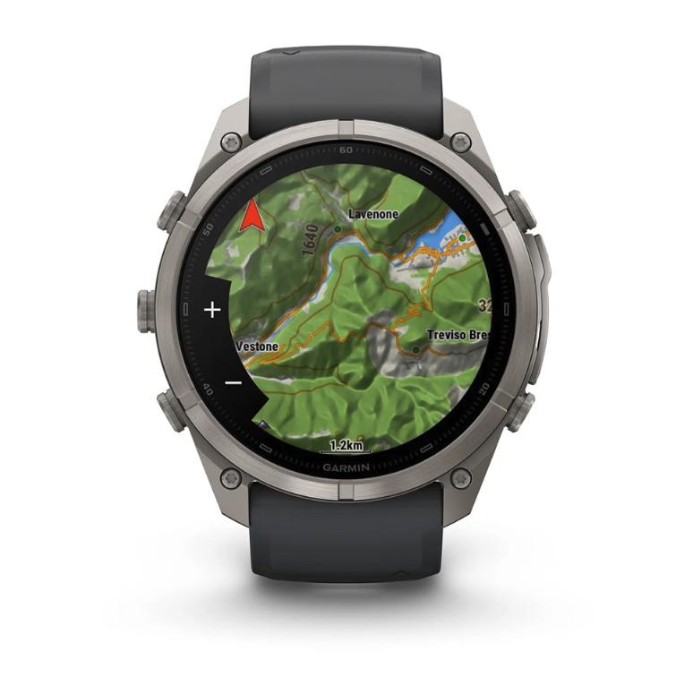 Спортивний годинник Garmin Fenix 9 Pro Amoled 51мм Titanium із сірим силіконовим ремінцем 010-04337-21