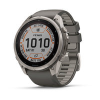 Спортивний годинник Garmin Fenix 9 Pro Solar inReach 51 мм Titanium із темно-сірим силіконовим ремінцем 010-04339-01