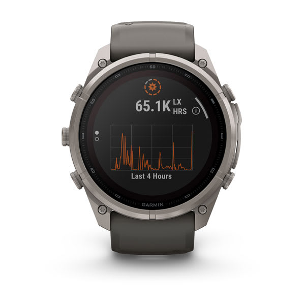 Спортивний годинник Garmin Fenix 9 Pro Solar inReach 51 мм Titanium із темно-сірим силіконовим ремінцем 010-04339-01