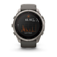 Спортивний годинник Garmin Fenix 9 Pro Solar inReach 51 мм Titanium із темно-сірим силіконовим ремінцем 010-04339-01