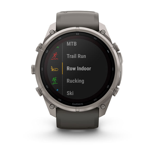 Спортивний годинник Garmin Fenix 9 Pro Solar inReach 51 мм Titanium із темно-сірим силіконовим ремінцем 010-04339-01