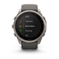 Спортивний годинник Garmin Fenix 9 Pro Solar inReach 51 мм Titanium із темно-сірим силіконовим ремінцем 010-04339-01