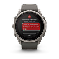Спортивний годинник Garmin Fenix 9 Pro Solar inReach 51 мм Titanium із темно-сірим силіконовим ремінцем 010-04339-01