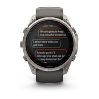 Спортивний годинник Garmin Fenix 9 Pro Solar inReach 51 мм Titanium із темно-сірим силіконовим ремінцем 010-04339-01