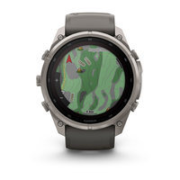 Спортивний годинник Garmin Fenix 9 Pro Solar inReach 51 мм Titanium із темно-сірим силіконовим ремінцем 010-04339-01
